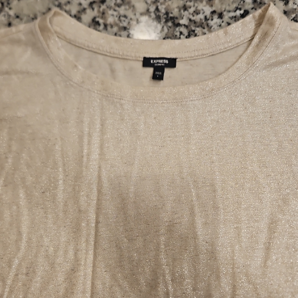 Express Shimmering Gold Top